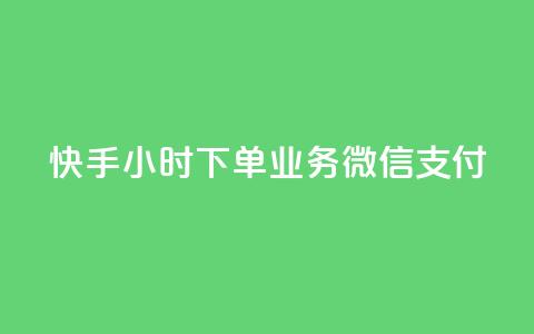 快手24小时下单业务微信支付 - 快手推出24小时微信支付下单新服务~ 第1张 快手24小时下单业务微信支付 - 快手推出24小时微信支付下单新服务~ 第1张