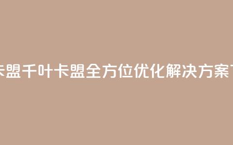 千叶卡盟 - 千叶卡盟:全方位SEO优化解决方案~ 第1张 千叶卡盟 - 千叶卡盟:全方位SEO优化解决方案~ 第1张