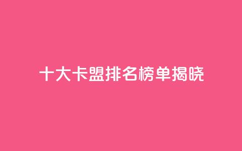 十大卡盟排名榜单揭晓-SEO必备! 第1张 十大卡盟排名榜单揭晓-SEO必备! 第1张