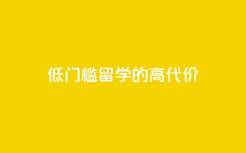 “低门槛	”留学的“高代价”  第1张