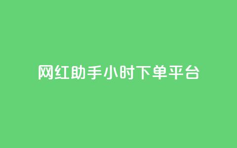 网红助手24小时下单平台 - 网红助手24小时快速下单平台全新上线~ 第1张 网红助手24小时下单平台 - 网红助手24小时快速下单平台全新上线~ 第1张
