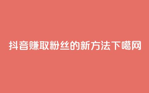 抖音赚取粉丝的新方法 第1张 抖音赚取粉丝的新方法 第1张