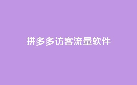 拼多多访客流量软件 - 拼多多流量增加神器，提升访客量~  第1张