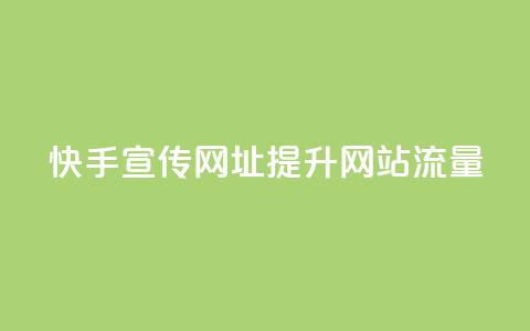 快手宣传网址提升网站流量 第1张 快手宣传网址提升网站流量 第1张