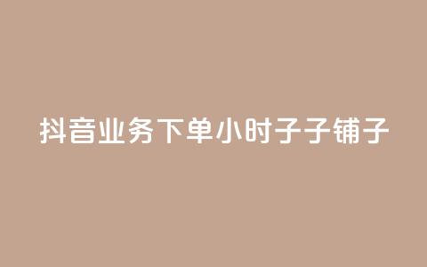抖音业务下单24小时子子铺子 - 抖音快速下单助力24小时子铺新体验。  第1张