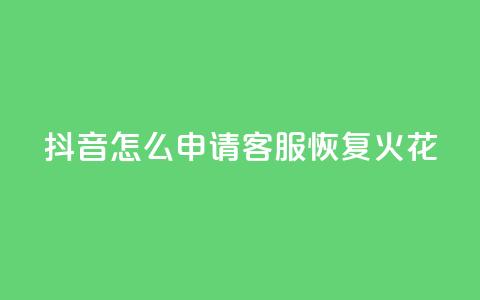抖音怎么申请客服恢复火花 - 如何有效申请抖音客服恢复服务! 第1张 抖音怎么申请客服恢复火花 - 如何有效申请抖音客服恢复服务! 第1张
