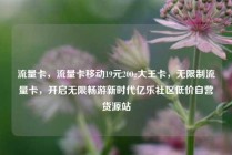 流量卡，流量卡移动19元200g大王卡，无限制流量卡，开启无限畅游新时代亿乐社区低价自营货源站