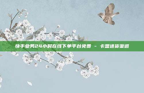 快手业务24小时在线下单平台免费 - 卡盟进货渠道  第1张