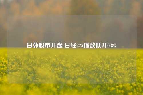 日韩股市开盘 日经225指数低开0.8%  第1张