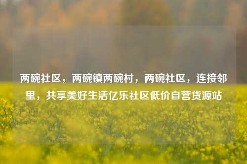 两碗社区	，两碗镇两碗村，两碗社区，连接邻里，共享美好生活亿乐社区低价自营货源站  第1张