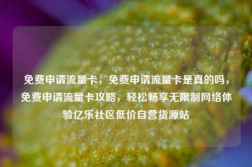 免费申请流量卡	，免费申请流量卡是真的吗，免费申请流量卡攻略，轻松畅享无限制网络体验亿乐社区低价自营货源站  第1张