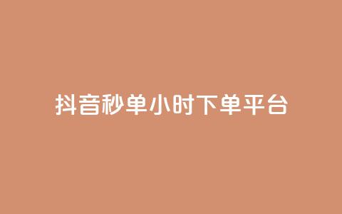 抖音秒单24小时下单平台 - 24小时极速下单平台助你轻松抖音购物！  第1张