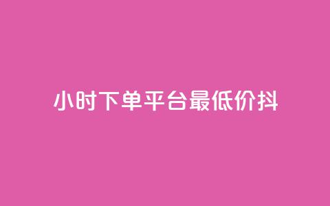 24小时下单平台最低价抖,dy业务自动下单网站 - 快手人气自助网站 王者荣耀主页赞自助平台  第1张