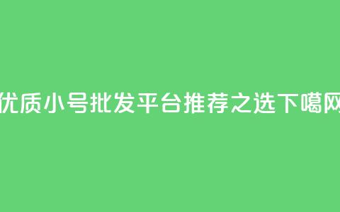 优质dy小号批发平台推荐之选 第1张 优质dy小号批发平台推荐之选 第1张