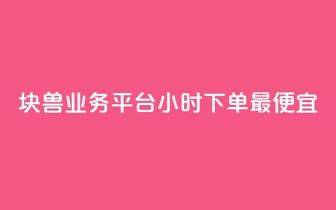 块兽业务平台24小时下单最便宜,ks业务免费涨赞 - qq业务在线下单 点赞下单平台  第1张