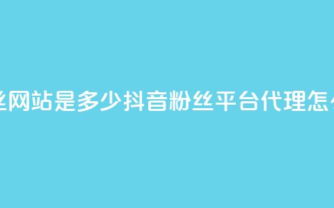 快手涨1000粉丝网站是多少 - 抖音粉丝平台代理怎么做 第1张 快手涨1000粉丝网站是多少 - 抖音粉丝平台代理怎么做 第1张