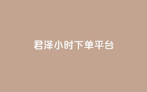 君泽24小时下单平台,点赞24小时下单微信支付 - qq一天自动引流5万人 九梦业务下单  第1张