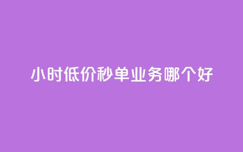 24小时低价秒单业务哪个好 - 24小时低价秒单服务推荐与比较!  第1张