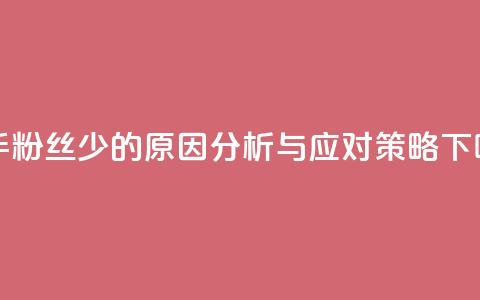 快手粉丝少的原因分析与应对策略  第1张