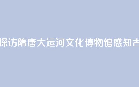 【何以中国 行走河南】探访隋唐大运河文化博物馆 感知古代“水上高铁”  第1张