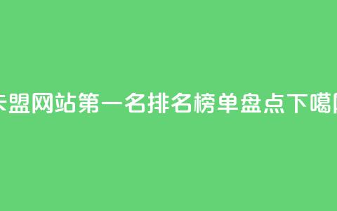 卡盟网站第一名排名榜单盘点  第1张