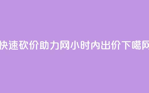 快速砍价助力网24小时内出价  第1张
