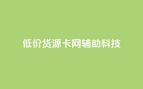 低价货源卡网辅助科技 - 实惠货源卡网络辅助科技全攻略！  第1张