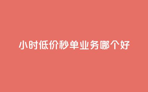 24小时低价秒单业务哪个好 - 哪种24小时低价秒单业务更好？让你省钱又放心!  第1张