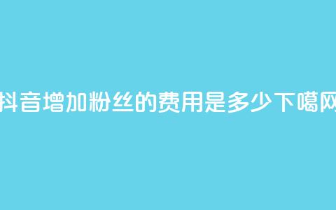 抖音增加100粉丝的费用是多少  第1张