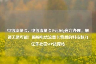 电信流量卡，电信流量卡19元200g官方办理，解锁无限可能！揭秘电信流量卡背后的科技魅力亿乐社区SUP货源站