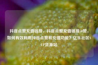 抖音点赞充值链接，抖音点赞充值链接50赞，如何有效利用抖音点赞和充值功能？亿乐社区SUP货源站