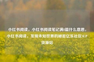 小红书阅读，小红书阅读笔记满8篇什么意思，小红书阅读，发现未知世界的秘密亿乐社区SUP货源站