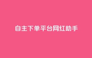 自主下单平台-网红助手,qq24小时自助下单全网最低价 - 点赞助手app下载 - 巨量千川新手投放教程