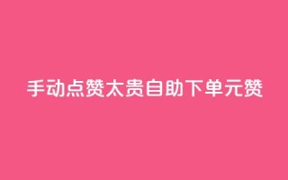 手动点赞太贵？自助下单0.1元100赞！