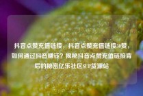 抖音点赞充值链接，抖音点赞充值链接50赞，如何通过抖音赚钱？揭秘抖音点赞充值链接背后的秘密亿乐社区SUP货源站