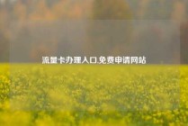 流量卡办理入口,免费申请网站