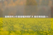 宜明昂科-B午前涨幅持续扩大 股价现涨超17%