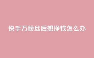 快手1万粉丝后想挣钱怎么办 - 如何在快手1W粉丝后实现赚钱？!