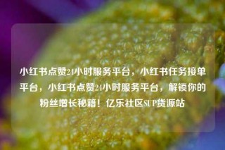 小红书点赞24小时服务平台，小红书任务接单平台，小红书点赞24小时服务平台，解锁你的粉丝增长秘籍！亿乐社区SUP货源站