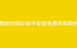 网红助手免费粉丝 - 网红助手助你免费获取粉丝秘籍。