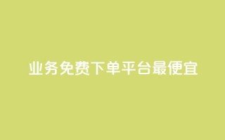 ks业务免费下单平台最便宜 - 免费下单：ks业务最优惠选择!