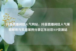 抖音直播间挂人气网站，抖音直播间挂人气策略解析与实战案例分享亿乐社区SUP货源站
