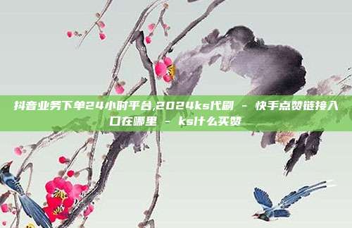 抖音业务下单24小时平台,2024ks代刷 - 快手点赞链接入口在哪里 ks什么买赞  第1张