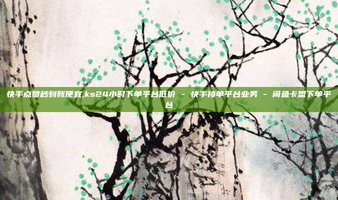 快手点赞秒到账便宜,ks24小时下单平台低价 - 快手接单平台业务 闲鱼卡盟下单平台  第1张