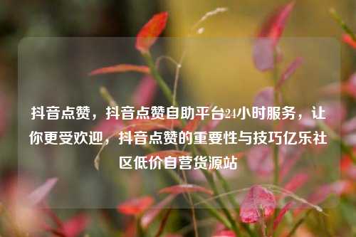 抖音点赞，抖音点赞自助平台24小时服务	，让你更受欢迎，抖音点赞的重要性与技巧亿乐社区低价自营货源站  第1张