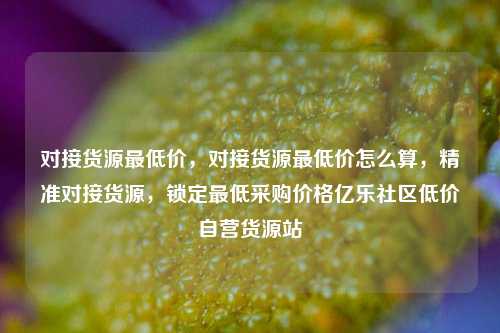 对接货源最低价，对接货源最低价怎么算	，精准对接货源，锁定最低采购价格亿乐社区低价自营货源站  第1张