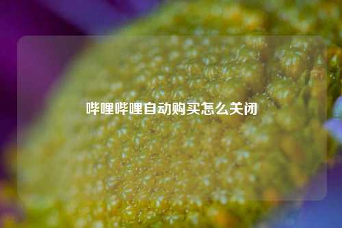 哔哩哔哩自动购买怎么关闭  第1张