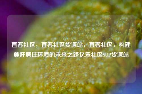 直客社区，直客社区货源站	，直客社区，构建美好居住环境的未来之路亿乐社区SUP货源站  第1张