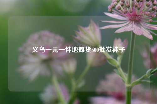 义乌一元一件地摊货500批发袜子  第1张