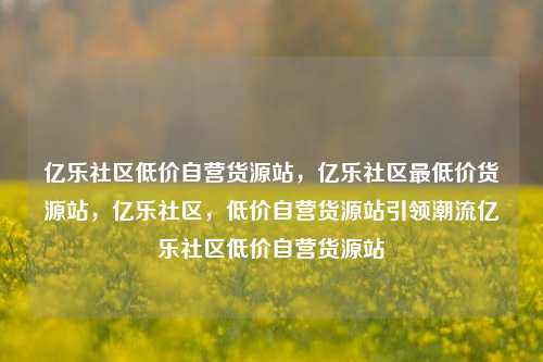 亿乐社区低价自营货源站	，亿乐社区最低价货源站，亿乐社区，低价自营货源站引领潮流亿乐社区低价自营货源站  第1张